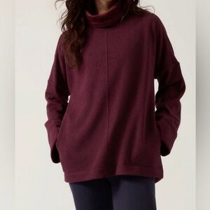 Athleta Cozy Karma Funnel Neck Sweatshirt Medium